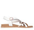 Sandale casual, dama, SKECHERS BOBS DESERT KISS LOW PEAK RANK 114709-WHT alb, textil